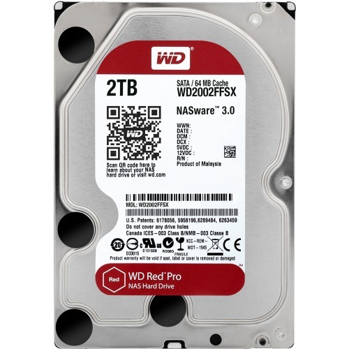 WD TDSourcing Red Pro NAS Hard Drive - Hard drive - 2 TB - internal - 3.5 inch - SATA 6Gb/s - 7200 rpm - buffer: 64 MB