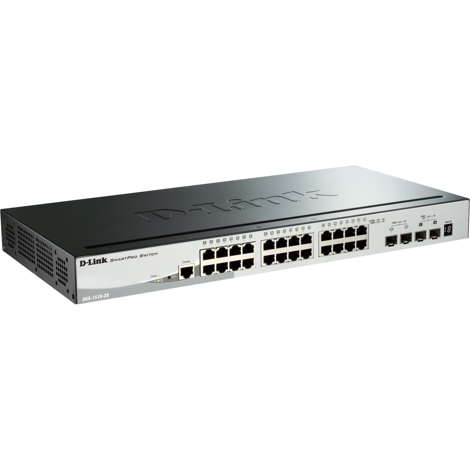 28 Port Gigabit SmartPro Switch - 28 Ports - Manageable - Stack Port - 4 x Expansion Slots - 10/100/1000Base-T 10GBase-X - No - No - 4 x SFP+ Slots - 3 Layer Supported - 1U High - Rack-mountableLifetime Limited Warranty