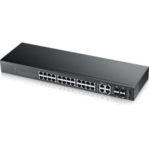 24-Port GbE L2 Switch - 24 Ports - Manageable - 4 x Expansion Slots - 10/100/1000Base-T 1000Base-X - Shared SFP Slot - 4 x SFP Slots - 2 Layer Supported - Desktop