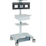 Telemedicine Mobile Cart - 1 Drawer - 200 lb Capacity - 4 x 4 inch Caster - Steel - 72 inch