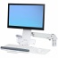 StyleView Sit-Stand Combo Arm - Wall mount for LCD display / keyboard / mouse / bar code scanner - aluminum high-grade plastic - white - screen size: up to 24 inch