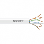 1000-FT WHITE CAT5E SOLID CABLE 350MHZ UTP CMP