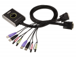 2Port DVI/USB Cable Built-in KVM with Audio and Video DynaSync Retail