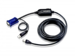 KVM Cable - for Keyboard/Mouse KVM Switch - 15 ft - 1 x RJ-45 Female Network - 1 x Type A Male USB 1 x HD-15 VGA - Black