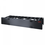 Horizontal Cable Manager Single-Sided with Cover - Rack cable management panel with cover - black - 2U - for P/N: AR3100 AR3150