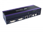 2-PORT DVI-D AND USB SWITCH WITH INTEGRATED CAT6 STP EXTENDER. INCLUDES: RDU-2P-