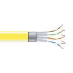 CAT6 250MHZ STRANDED CABLE SC/FTP CMR YELLOW