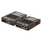 Networks 10/100/1000 Ethernet Media Converter Stand-Alone - 1 x Network (RJ-45) - Gigabit Ethernet - 10/100/1000Base-T 1000Base-X - 1 x Expansion Slots - SFP - 1 x SFP Slots - Rack-mountable Wall Mountable Rail-mountable Desktop