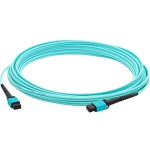 Fiber Optic Duplex Patch Network Cable - Fiber Optic for Network Device Patch Panel Router Media Converter Switch - 9.84 ft - 1 x MPO Female Network - 1 x MPO Female Network - Aqua