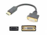 20.00CM (8.00IN) DISPLAYPORT MALE TO DVI-I (29 PIN) FEMALE BLACK ADAPTER C