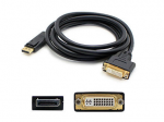 20.00CM (8.00IN) DISPLAYPORT MALE TO DVI-I (29 PIN) FEMALE BLACK ACTIVE AD