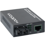 1Gbs 1 RJ-45 to 1 SC Media Converter - Fiber media converter - Gigabit Ethernet - 1000Base-LX 1000Base-TX - RJ-45 / SC single-mode - up to 24.9 miles - 1310 nm