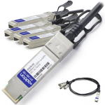 HP JG329A COMPATIBLE TAA COMPLIANT 40GBASE-CU QSFP+ TO 4XSFP+ DIRECT ATTAC