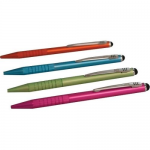 5PK STYLUS/PEN ALUMINUM 4 DIFFERENT CLR