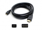 5 pack of 91.00cm (3.00ft) HDMI Male to Micro-HDMI Male Black Adapter Cable - 100% compatible with select devices.