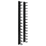 Rack Enclosure Cabinet 6ft Horizontal Cable Ring Flexible 6 feet - Rack cable management kit (vertical) - black - 6 ft